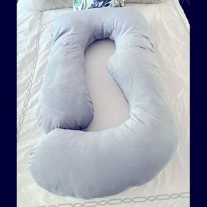 MOMCOZY Pregnancy U Shape Pillow for Sleeping,  with Removable Cover, 57"